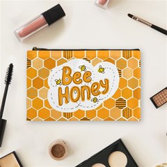 Bee Honey Honeycomb Hexagon Cosmetic Bag (medium)