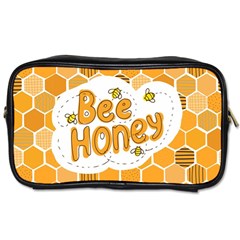 Bee Honey Honeycomb Hexagon Toiletries Bag (two Sides)