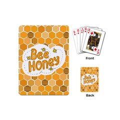 Bee Honey Honeycomb Hexagon Playing Cards Single Design (mini)