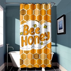 Bee Honey Honeycomb Hexagon Shower Curtain 36  X 72  (stall) 