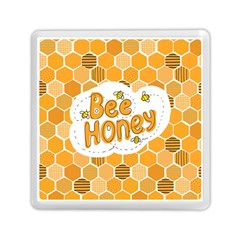 Bee Honey Honeycomb Hexagon Memory Card Reader (square) by Maspions