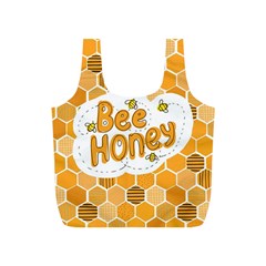 Bee Honey Honeycomb Hexagon Full Print Recycle Bag (s) by Maspions