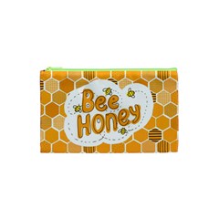 Bee Honey Honeycomb Hexagon Cosmetic Bag (xs)