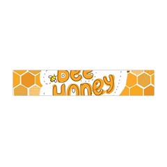 Bee Honey Honeycomb Hexagon Premium Plush Fleece Scarf (mini)