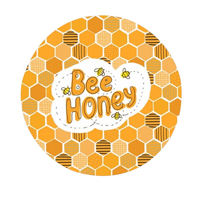 Bee Honey Honeycomb Hexagon Mini Round Pill Box