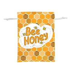 Bee Honey Honeycomb Hexagon Lightweight Drawstring Pouch (l)