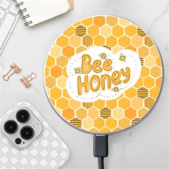 Bee Honey Honeycomb Hexagon Wireless Fast Charger(white)