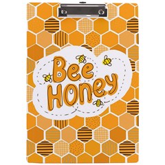 Bee Honey Honeycomb Hexagon A4 Acrylic Clipboard