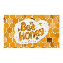 Bee Honey Honeycomb Hexagon Banner And Sign 5  X 3  by Maspions