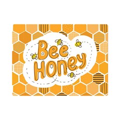 Bee Honey Honeycomb Hexagon Premium Plush Fleece Blanket (mini) by Maspions