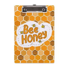 Bee Honey Honeycomb Hexagon A5 Acrylic Clipboard