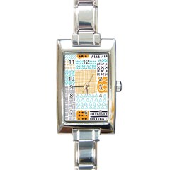 Premium Quality Elegant Orange Rectangle Italian Charm Watch by Maspions