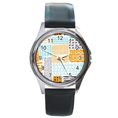 Premium Quality Elegant Orange Round Metal Watch by Maspions