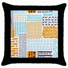 Premium Quality Elegant Orange Throw Pillow Case (black)