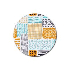 Premium Quality Elegant Orange Rubber Coaster (round)