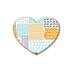 Premium Quality Elegant Orange Rubber Coaster (heart)