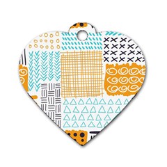 Premium Quality Elegant Orange Dog Tag Heart (one Side) by Maspions