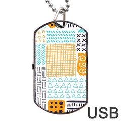 Premium Quality Elegant Orange Dog Tag Usb Flash (two Sides)