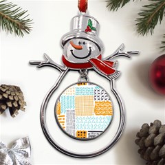 Premium Quality Elegant Orange Metal Snowman Ornament by Maspions