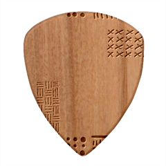 Premium Quality Elegant Orange Wood Guitar Pick (set Of 10) by Maspions