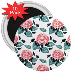 Flowers Hydrangeas 3  Magnets (10 Pack) 