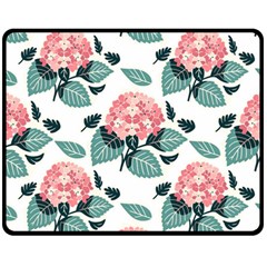 Flowers Hydrangeas Fleece Blanket (medium) by Maspions