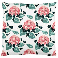 Flowers Hydrangeas Large Cushion Case (two Sides)