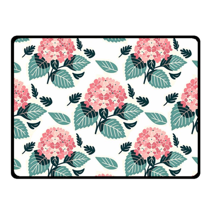 Flowers Hydrangeas Two Sides Fleece Blanket (Small)