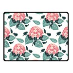 Flowers Hydrangeas Two Sides Fleece Blanket (Small) 45 x34  Blanket Back