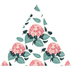 Flowers Hydrangeas Wooden Puzzle Triangle