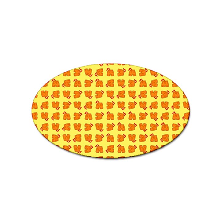 Pattern Shorts Watermelon Design Sticker (Oval)