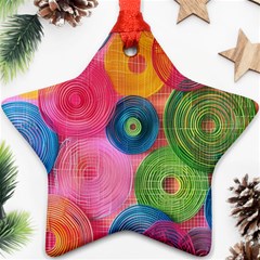 Colorful Abstract Patterns Ornament (star)