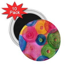 Colorful Abstract Patterns 2 25  Magnets (10 Pack) 