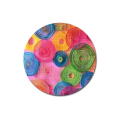 Colorful Abstract Patterns Magnet 3  (round)