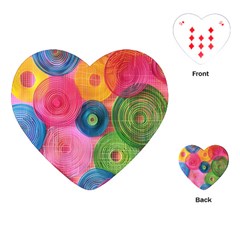 Colorful Abstract Patterns Playing Cards Single Design (heart)