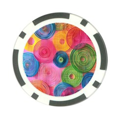 Colorful Abstract Patterns Poker Chip Card Guard (10 Pack)