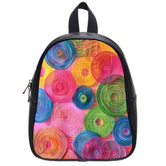 Colorful Abstract Patterns School Bag (small)