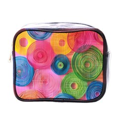 Colorful Abstract Patterns Mini Toiletries Bag (one Side)