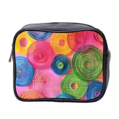 Colorful Abstract Patterns Mini Toiletries Bag (two Sides)