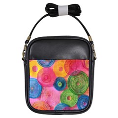 Colorful Abstract Patterns Girls Sling Bag