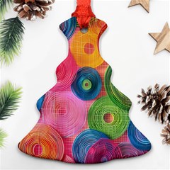 Colorful Abstract Patterns Christmas Tree Ornament (two Sides)