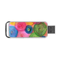 Colorful Abstract Patterns Portable Usb Flash (one Side)