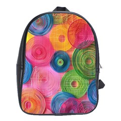 Colorful Abstract Patterns School Bag (xl)