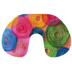 Colorful Abstract Patterns Travel Neck Pillow