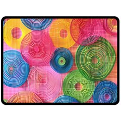 Colorful Abstract Patterns Two Sides Fleece Blanket (large)