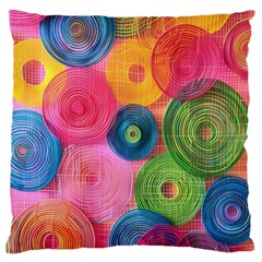 Colorful Abstract Patterns Large Premium Plush Fleece Cushion Case (two Sides)