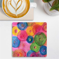 Colorful Abstract Patterns Uv Print Square Tile Coaster 