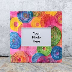 Colorful Abstract Patterns White Box Photo Frame 4  X 6 