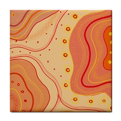 Lines Abstract Colourful Design Tile Coaster