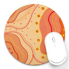 Lines Abstract Colourful Design Round Mousepad